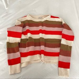 madewell boxy striped sweater